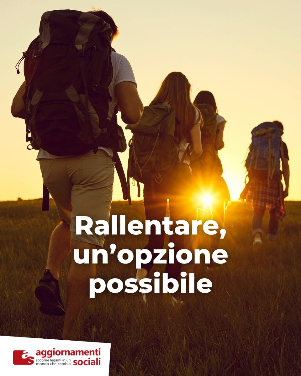 ⏳È possibile rallentare nella nostra società senza che questo suoni come una fuga? Si può essere appieno inseriti nelle dinamiche odierne, ma con un ritmo diverso? L'editoriale di <a href="/giuriggio/">Giuseppe Riggio</a>: aggiornamentisociali.it/articoli/ralle…

Festival #Rallentare, scopri di più: rallentare.org