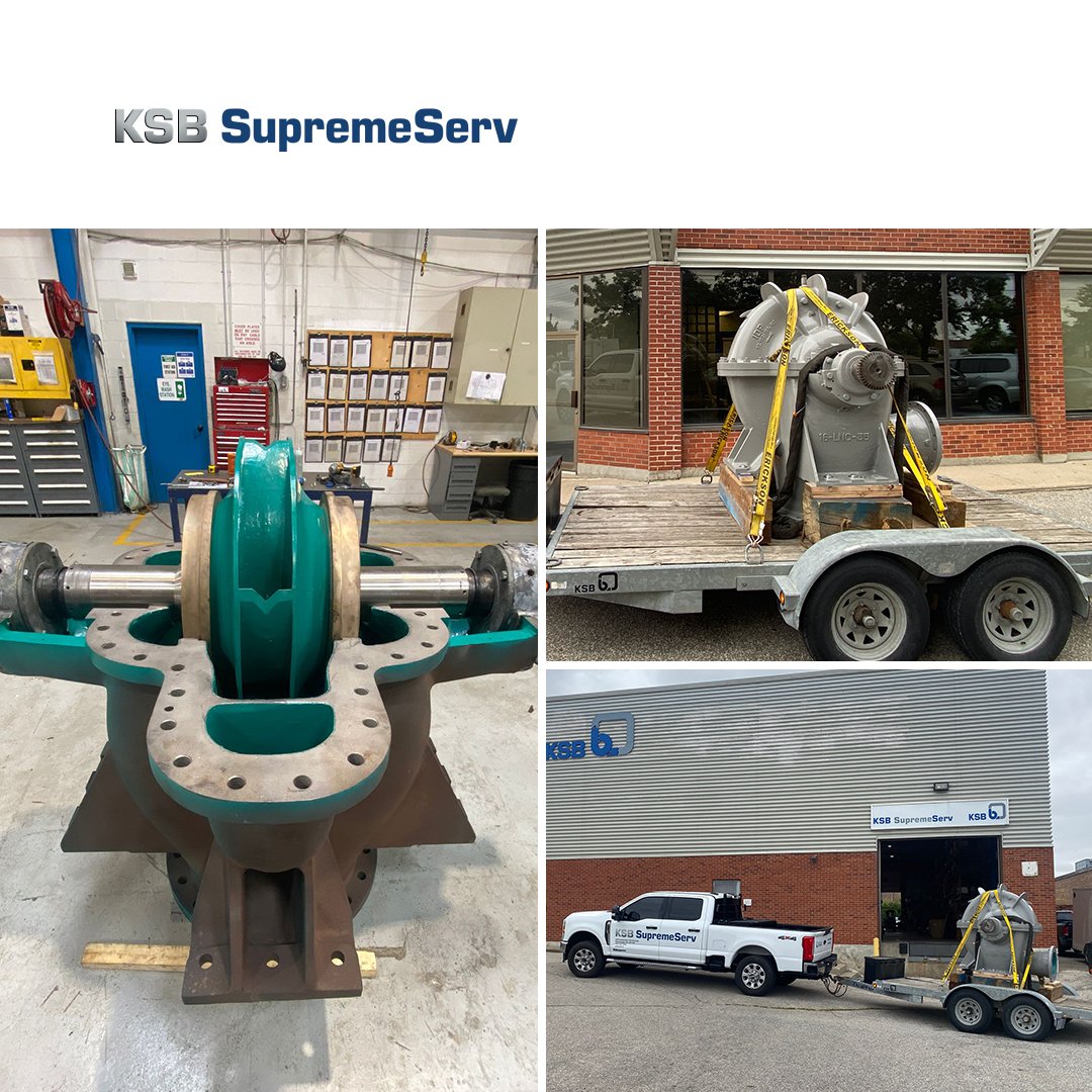 🛠️ Our team in Mississauga recently completed a comprehensive overhaul of an Ingersoll Dresser 16 INC35 BB1 pump. The overhaul included trimming the impeller, replacing the bronze wear ring, installing new shaft sleeves, and applying a fusion bond coating. #Pumps911