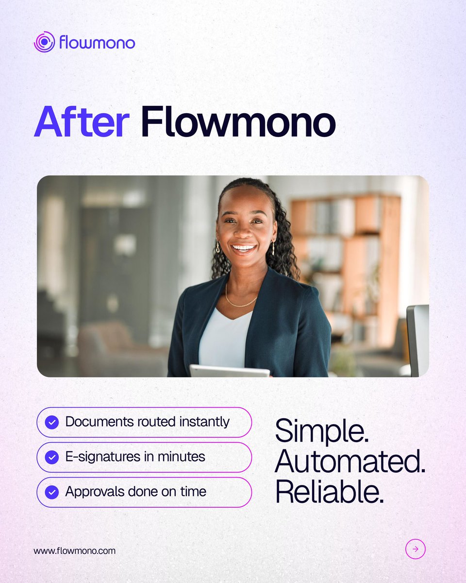 Flowmonoinc's tweet image. Tired of waiting around for signatures?
Flowmono E-Sign helps you take control and keep things moving. No more paperwork delays.
Just fast digital signing that keeps your business ahead of the game.
#Flowmono #ESign #DigitalSignature #Productivity