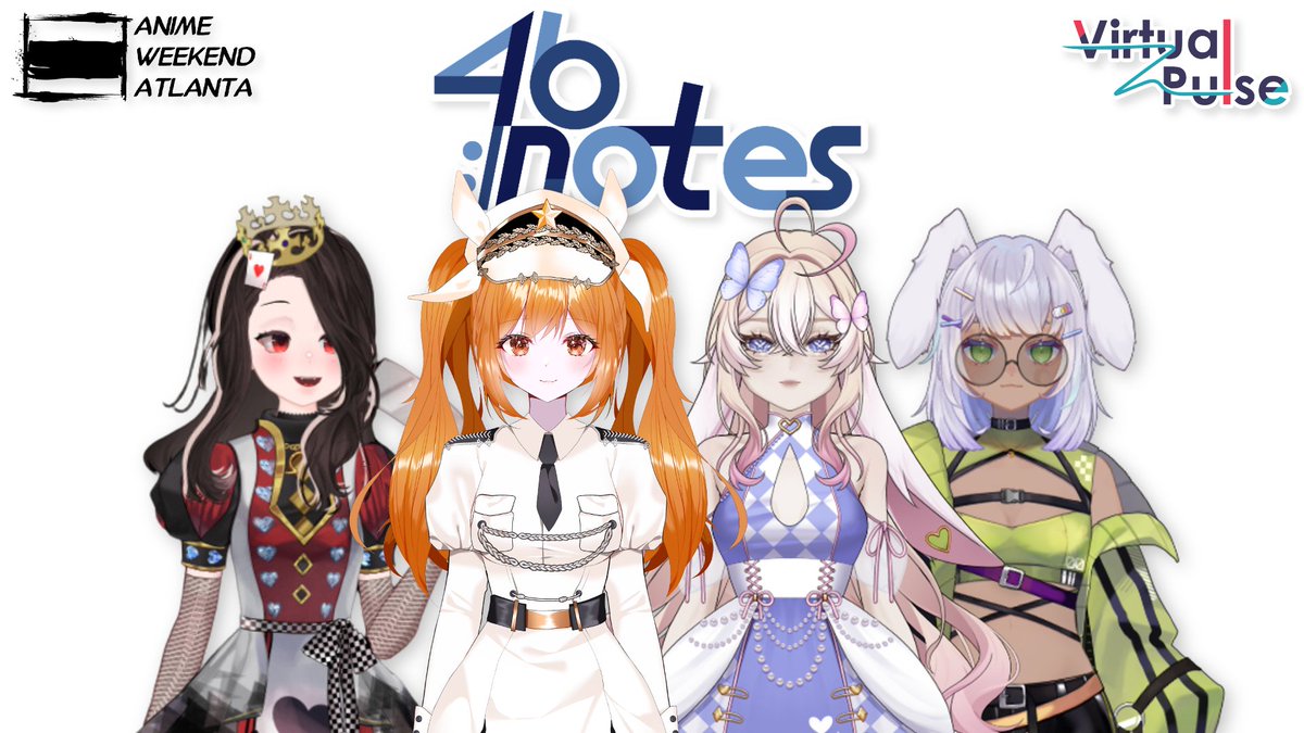 46Notes takes the stage at the Event Horizon Idol Festival taking place at Anime Weekend Atlanta. We'll be featuring brand new original songs, exclusive merch and even a meet and greet session. We look forward to seeing you at the event and appreciate all your support! 🩷🩵💜💙