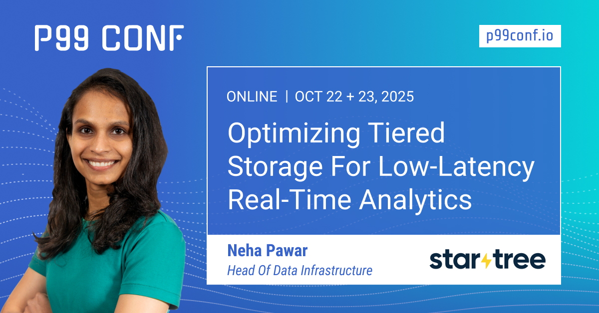 ScyllaDB (@scylladb) on Twitter photo 💡 Tuesday tech tip: What engineering challenges exist when extending Apache Pinot onto cloud object storage? <a href="/StarTreeData/">StarTree</a>'s <a href="/nehapawar18/">Neha Pawar</a> will explain how to achieve both cost efficiency and performance at our free & virtual <a href="/P99CONF/">P99CONF</a>. ow.ly/PV5b50WA4EV
#ScyllaDB #P99CONF 💡 Tuesday tech tip: What engineering challenges exist when extending Apache Pinot onto cloud object storage? <a href="/StarTreeData/">StarTree</a>'s <a href="/nehapawar18/">Neha Pawar</a> will explain how to achieve both cost efficiency and performance at our free & virtual <a href="/P99CONF/">P99CONF</a>. ow.ly/PV5b50WA4EV
#ScyllaDB #P99CONF