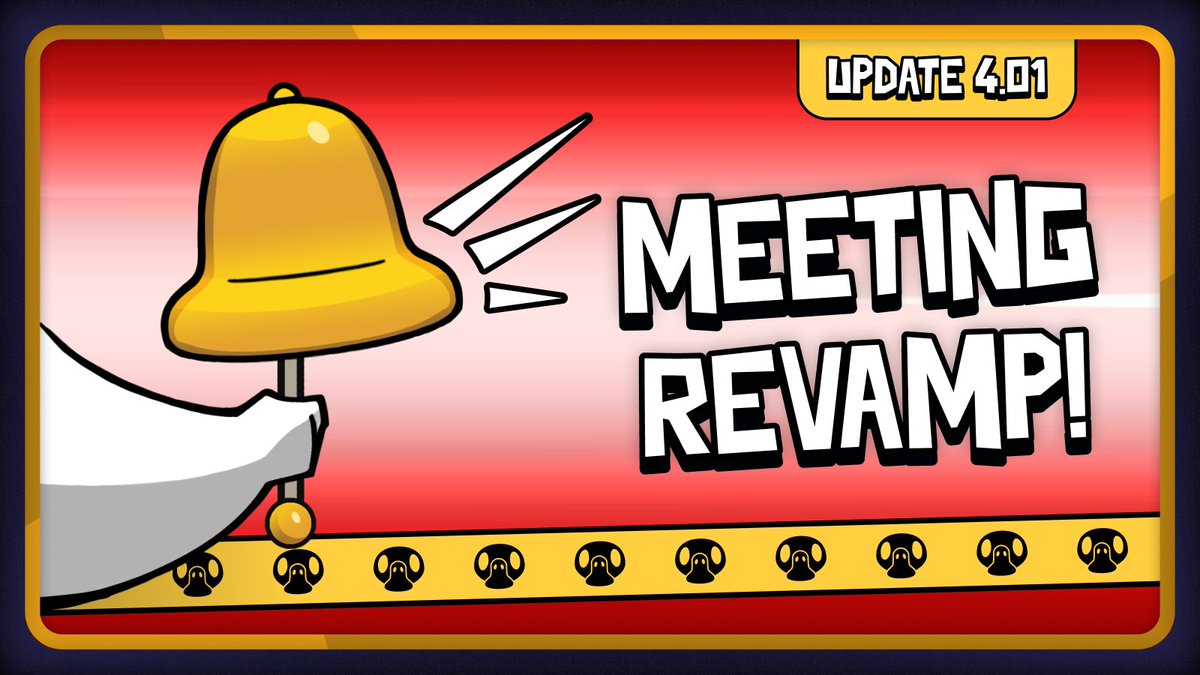 🚨v4.01 Now Available 
📅Revamped Meetings - Improved layout, toggle between chat and full view
🗺️New Task Navigation System - walk into walls less
ℹ️Game Info panel - Access more information on the go including copy/paste room codes while in game
Full update notes below! ⬇️
