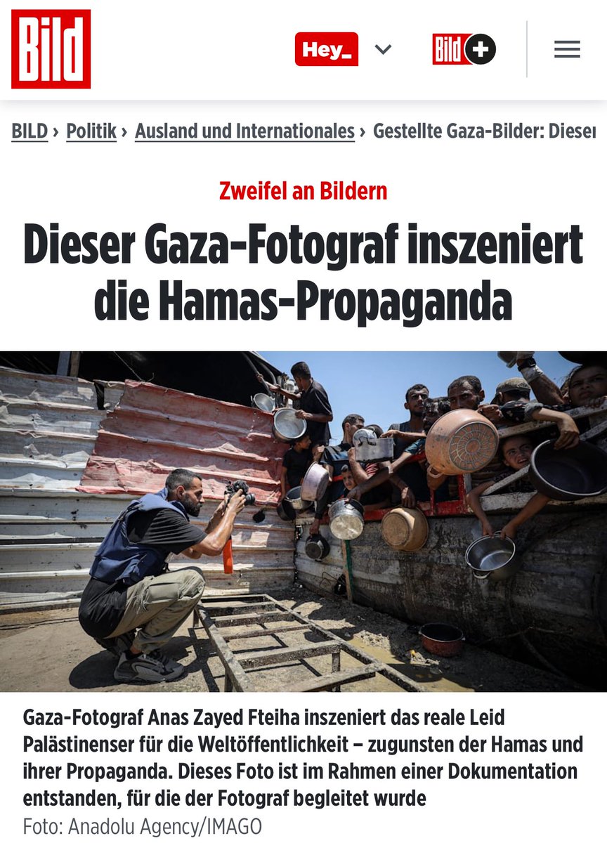 Voice From The East (@easternvoices) on Twitter photo WOW!
The biggest newspaper in Germany <a href="/BILD/">BILD</a> just exposed what other media outlets are trying to hide: The deliberate staging of Hamas propaganda by photographers in Gaza, that are later sold for tens of thousands of dollars to western media outlets to create a false narrative to WOW!
The biggest newspaper in Germany <a href="/BILD/">BILD</a> just exposed what other media outlets are trying to hide: The deliberate staging of Hamas propaganda by photographers in Gaza, that are later sold for tens of thousands of dollars to western media outlets to create a false narrative to
