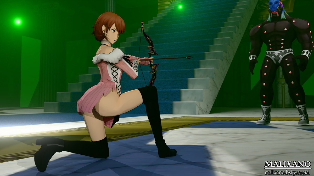 Malixano's tweet photo. Yukari seems to have forgotten her panties while fighting Shadows...  

If this hits 100 likes, I'll post the nude alt. https://t.co/FaiGI5pSSg
