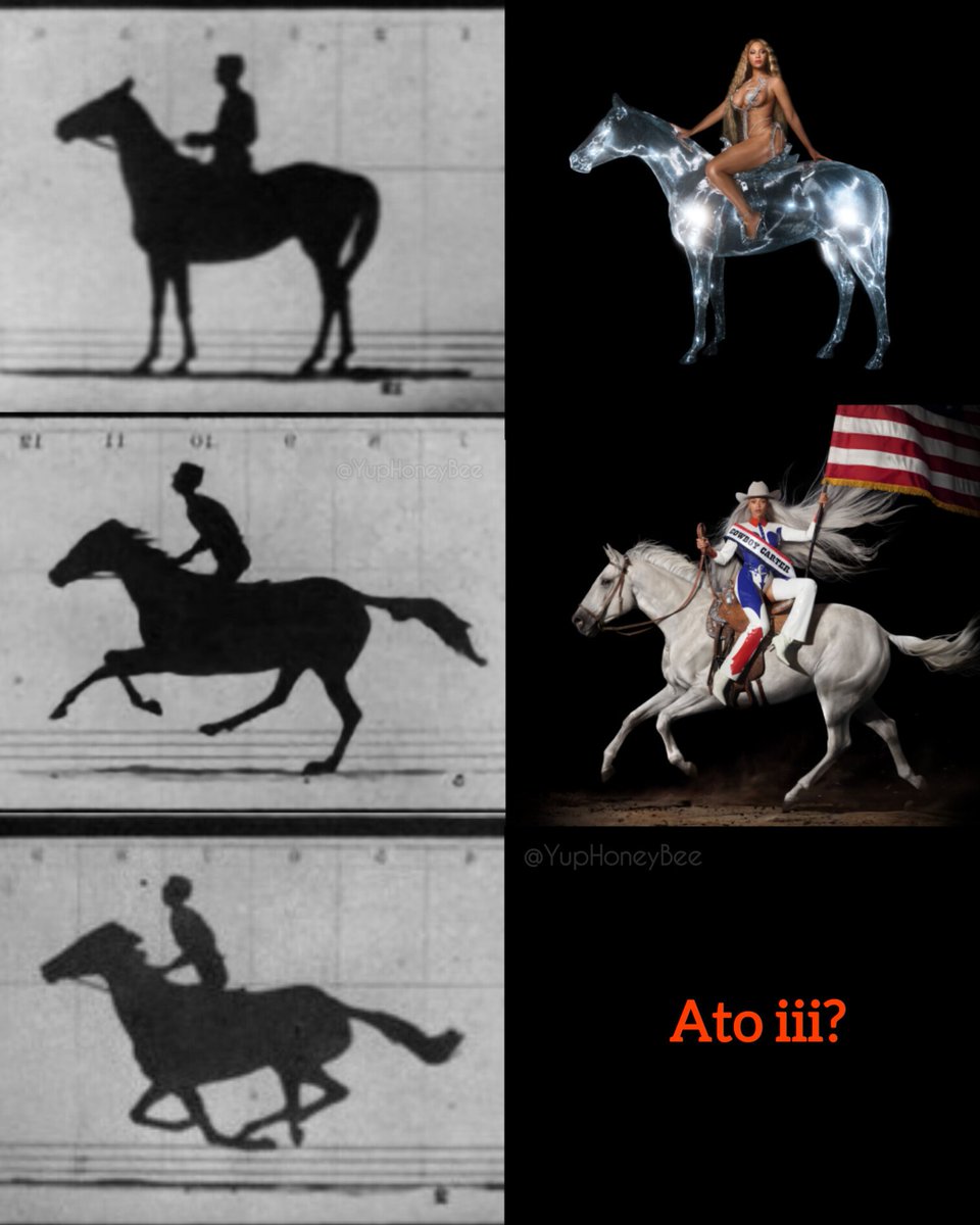 The Hive noticed that the album covers reference 'The Horse In Motion'. This year Beyoncé turns 44, just as the horse's legs looks like the number 44 in the third pose