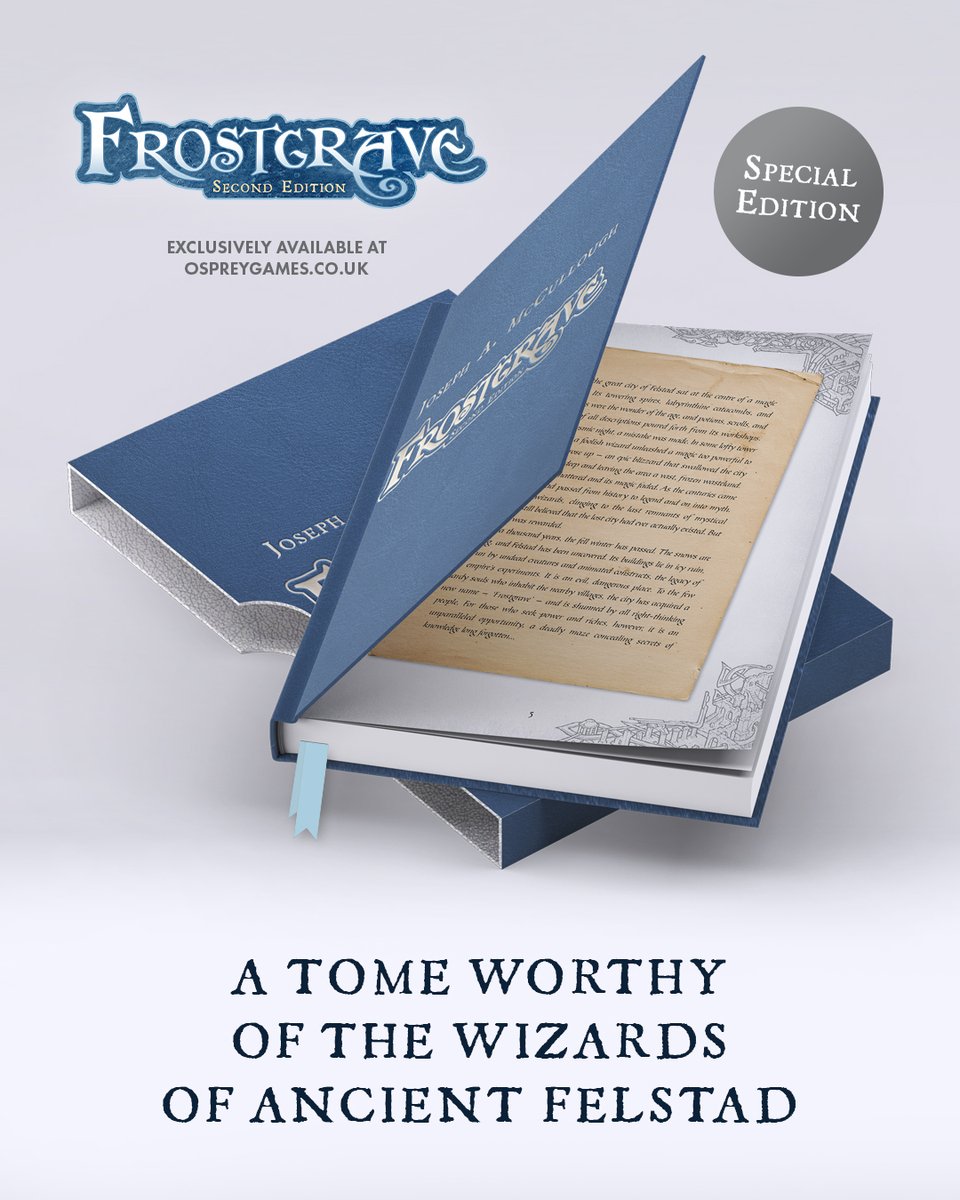 📢 LIMITED EDITION – Order while stock lasts!

Celebrate 10 years of wargaming in the Frozen City with the ultimate version of Frostgrave. This deluxe treatment of the second edition core rulebook is exclusive to our website.

Order now. Releases November: bit.ly/453SJa9