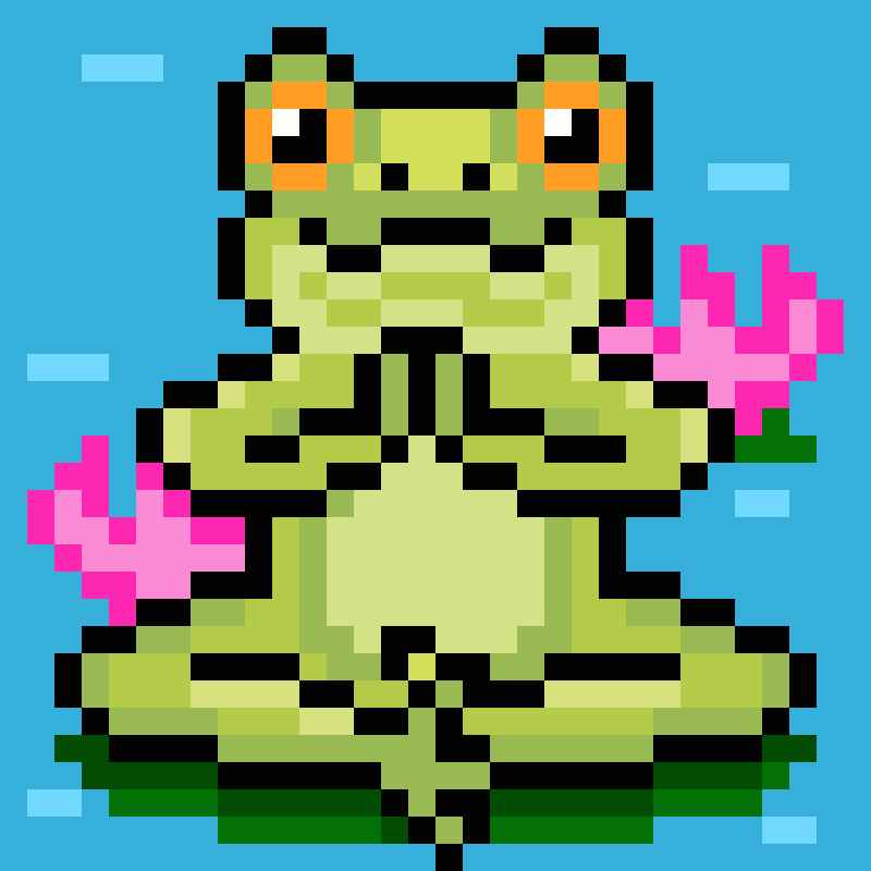 GorJess (@gorje5s) on Twitter photo Hi Sweet ๐ซถ
Check out this NFT Drop I just made on <a href="/onchainpixel/">onchainpixel.sui</a>!
A very Zen Frog
Mint Price: 0.1 SUI
Mint here: onchainpixel.com/drops/drop_175โฆ
My entry for the Pixel Art Drop Contest. "Draw your fav $SUI meme coin/NFT"
x.com/onchainpixel/sโฆ
#PixelArt #Zen #BITEME Hi Sweet ๐ซถ
Check out this NFT Drop I just made on <a href="/onchainpixel/">onchainpixel.sui</a>!
A very Zen Frog
Mint Price: 0.1 SUI
Mint here: onchainpixel.com/drops/drop_175โฆ
My entry for the Pixel Art Drop Contest. "Draw your fav $SUI meme coin/NFT"
x.com/onchainpixel/sโฆ
#PixelArt #Zen #BITEME