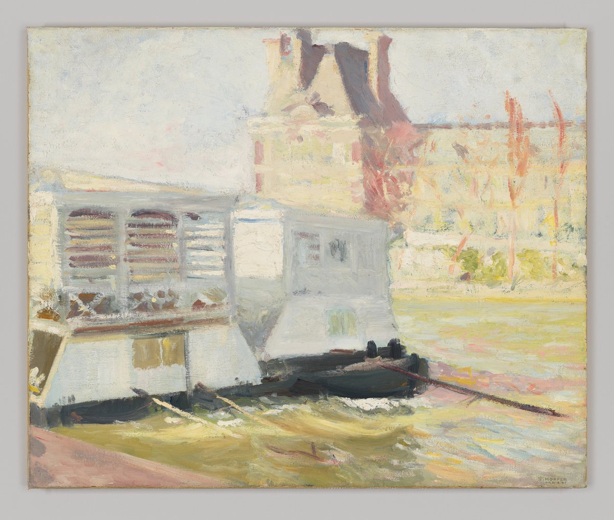 Le Louvre et la Seine - 1907 #artbots #hopper