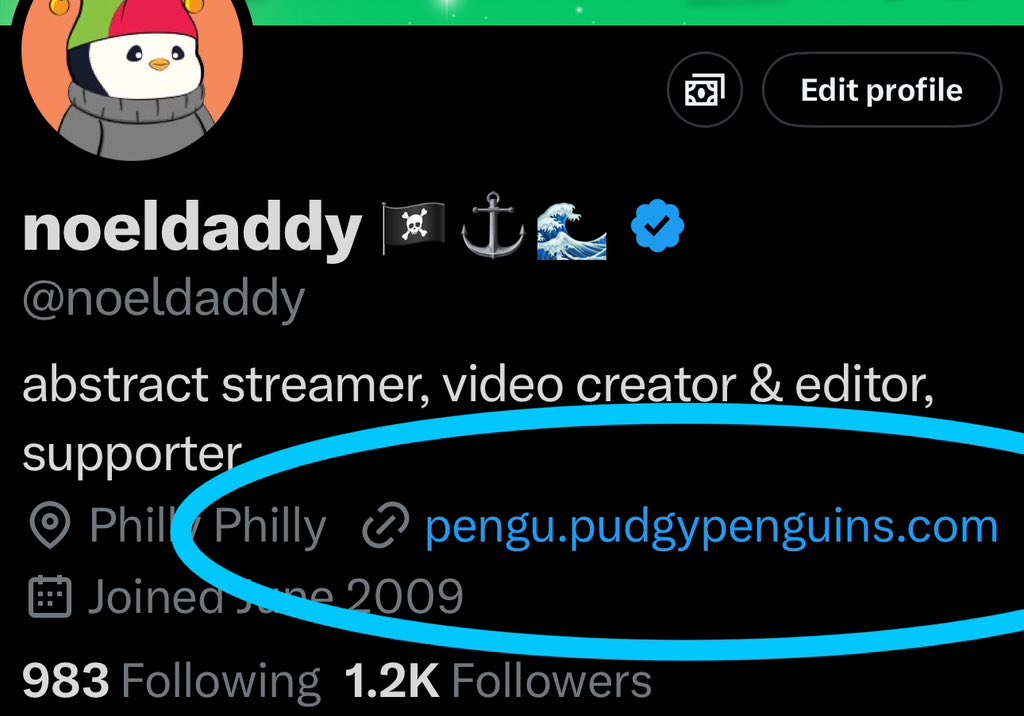 Pengu Pro Tip of the Day (Day 10):
Add the <a href="/pudgypenguins/">Pudgy Penguins</a> website to your X bio. It takes 10 seconds and it costs you absolutely nothing. Do your part to proliferate the pengu facts
#pptotd