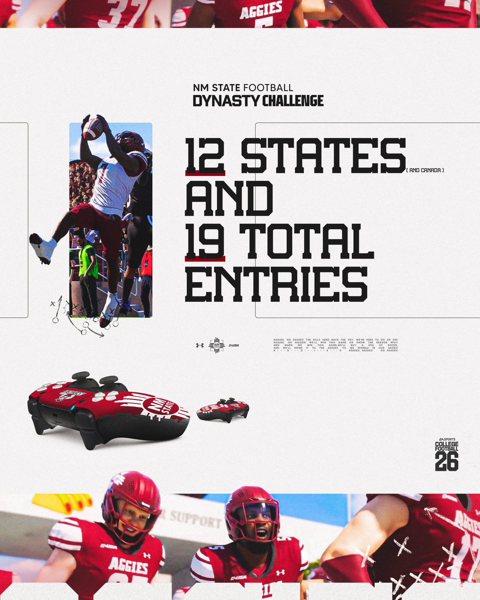 New Mexico State Football (@nmstatefootball) on Twitter photo The Dynasty Challenge is Spreadingโผ๏ธ
Make your run at a natty today: bit.ly/4o6HCF0
#AggieUp The Dynasty Challenge is Spreadingโผ๏ธ
Make your run at a natty today: bit.ly/4o6HCF0
#AggieUp