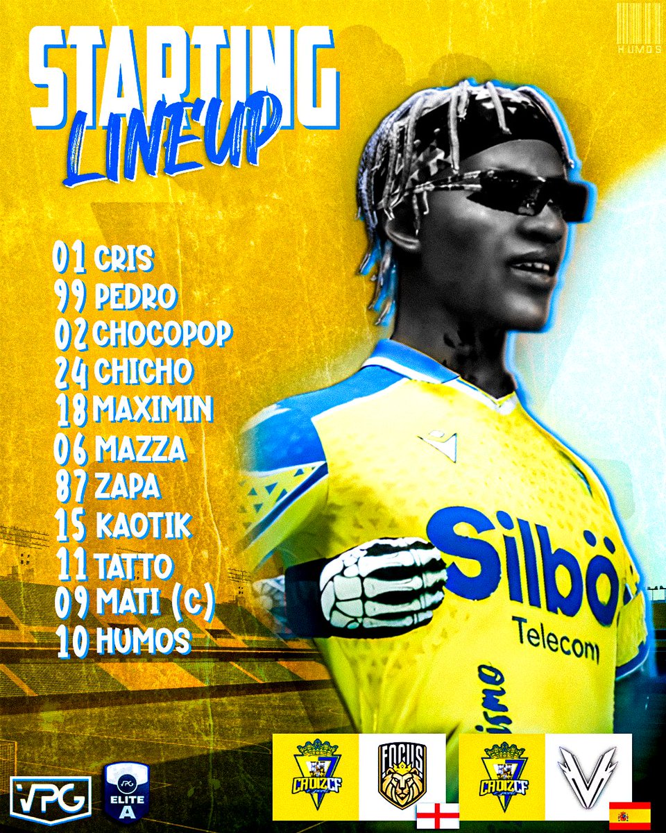 HumosXD (@humosxd) on Twitter photo EL ONCE QUE DEFENDERÁ LA CAMISETA DEL
<a href="/Cadiz_CFESports/">Cádiz CF eSports</a>
(C)<a href="/xMati__9/">★ 𝗠𝗮𝘁𝗶 ★</a>
21:45- VS <a href="/FocusVFC/">Focus</a>
22:15- VS <a href="/ventucorp/">VentuCorp eSports</a>
📹
twitch.tv/xmati__9 EL ONCE QUE DEFENDERÁ LA CAMISETA DEL
<a href="/Cadiz_CFESports/">Cádiz CF eSports</a>
(C)<a href="/xMati__9/">★ 𝗠𝗮𝘁𝗶 ★</a>
21:45- VS <a href="/FocusVFC/">Focus</a>
22:15- VS <a href="/ventucorp/">VentuCorp eSports</a>
📹
twitch.tv/xmati__9