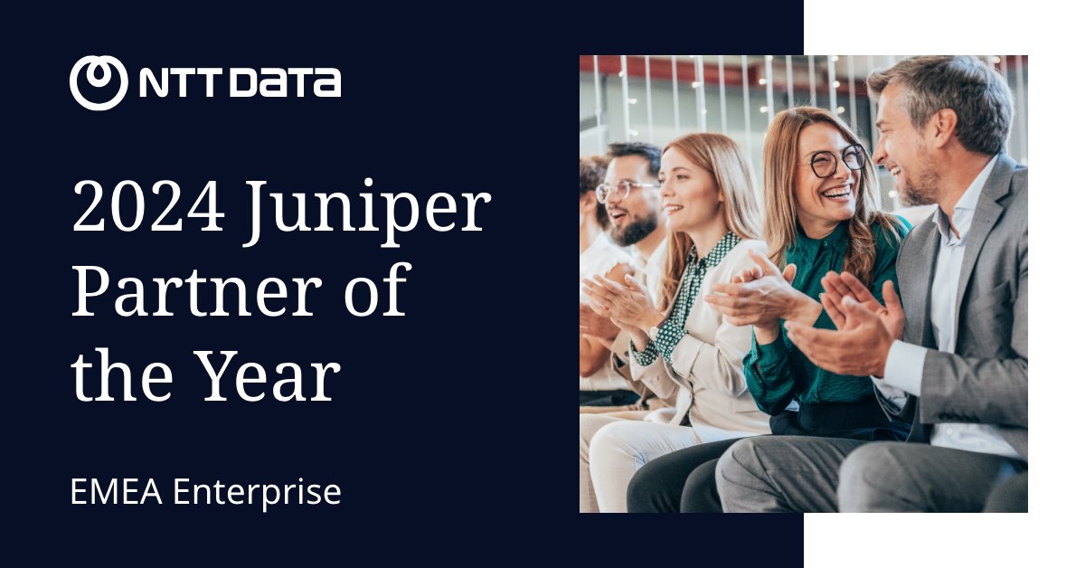 NTT DATA, Inc. (@nttdata_inc) on Twitter photo We’re honored to be named <a href="/JuniperNetworks/">HPE Juniper Networking</a> 2024 Partner of the Year for EMEA Enterprise. 🎉
Thank you to #JuniperNetworks for the continued partnership.
Find out how we're modernizing your enterprise networks for the #AI era: bit.ly/45B9h9F We’re honored to be named <a href="/JuniperNetworks/">HPE Juniper Networking</a> 2024 Partner of the Year for EMEA Enterprise. 🎉
Thank you to #JuniperNetworks for the continued partnership.
Find out how we're modernizing your enterprise networks for the #AI era: bit.ly/45B9h9F