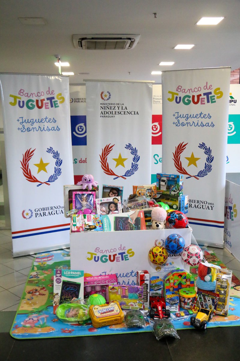 #BancoDeJuguetes 🧸 Edición Día del Niño
Agradecemos a todas las personas y empresas que se están sumando con la donación de juguetes. Seguimos recolectando en nuestra sede y varios puntos del país. Sumate vos también para tener ➕juguetes para➕ sonrisas
#GobiernoDelParaguay 🇵🇾