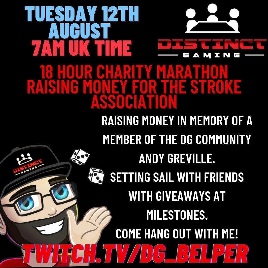 DG_Belper (@dg_belper) on Twitter photo A reminder of next Tuesday. If I hit £500 I will dye my beard purple.
Tonight at 6:30pm BST I will be sailing with <a href="/ItsGrimUpN0rth/">Grim N0rth</a> <a href="/GingerJeffers11/">GingerJefferson</a> and <a href="/SeaofThievesUK1/">Sea of Thieves UK 🇬🇧</a>
I'll be Live a little earlier to taste some Nigerian snacks and drink first from my friend (and manager) Amina. A reminder of next Tuesday. If I hit £500 I will dye my beard purple.
Tonight at 6:30pm BST I will be sailing with <a href="/ItsGrimUpN0rth/">Grim N0rth</a> <a href="/GingerJeffers11/">GingerJefferson</a> and <a href="/SeaofThievesUK1/">Sea of Thieves UK 🇬🇧</a>
I'll be Live a little earlier to taste some Nigerian snacks and drink first from my friend (and manager) Amina.
