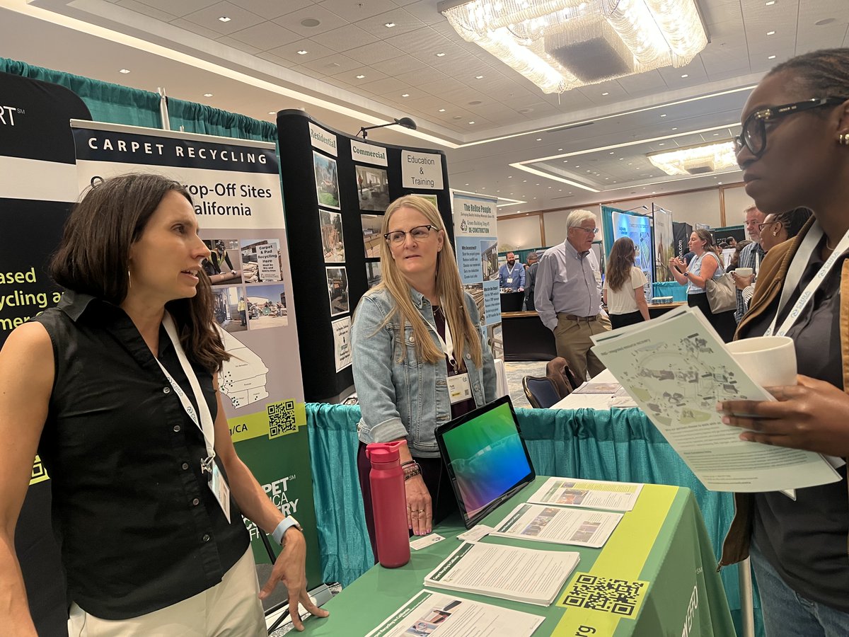 We're here at the California Resource Recovery Association Conference in beautiful Monterey, speaking to waste professionals about the options and successes of carpet recycling in the state. Stop by and say hi!