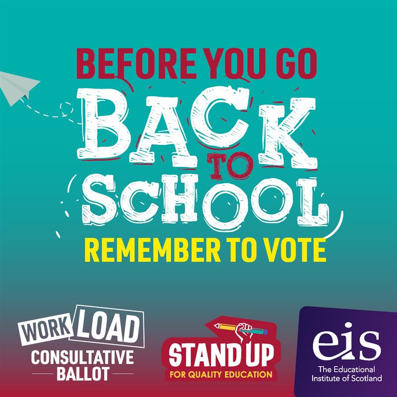 EISUnion's tweet image. Summer is nearly over, but the fight for fair workload is only beginning. 

Vote now in the EIS consultative ballot and stand up for reduced workload ✊#SU4QE