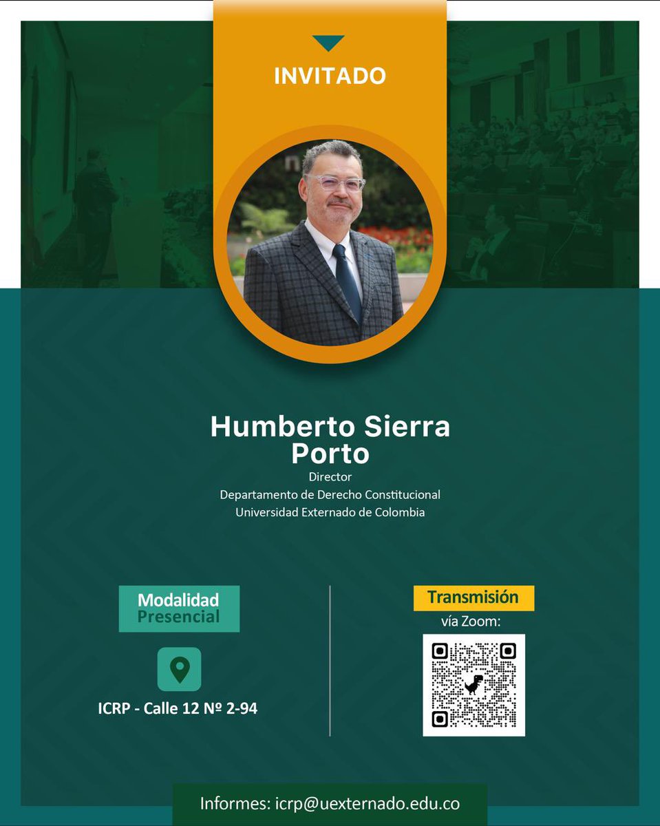 DerConstUEC's tweet photo. #Agéndate📢| El ICRP les invita a la octava sesión (2025) de la Cátedra Carlos Restrepo Piedrahita. 

🗓️ martes 5 de agosto
🕣 2:30 p.m. - 4:30 p.m.
📍 ICRP

🎥 Transmisión: https://t.co/8XgxbhoQKR

¡Les esperamos! https://t.co/VrVKKJrw2j