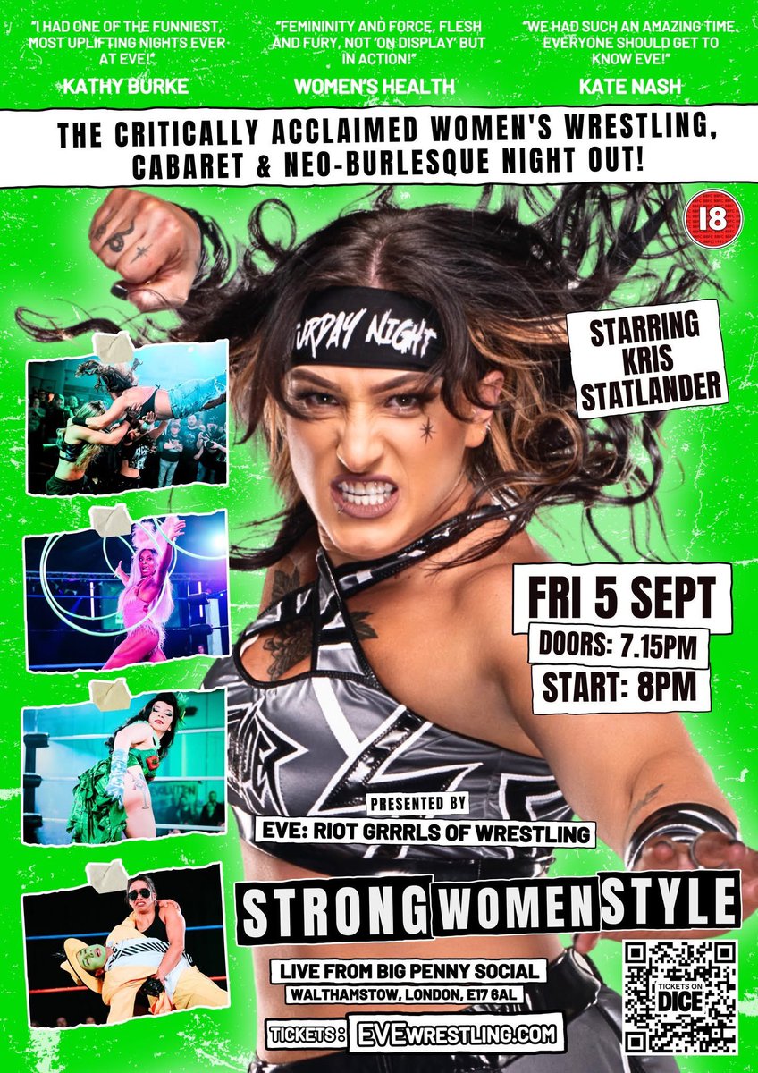Will Ospreay • ウィル・オスプレイ (@willospreay) on Twitter photo Pro Wrestling Eve 🍏 
LIVE in the Big Penny Social, London #E17
Saturday 23rd August:
AEW’s “Skye Blue” & “Julia Hart” with more talent TBA
AND
Friday 5th September:
Kris Statlander returns to defend her International championship 
🎟️ EVEwrestling.com/tickets Pro Wrestling Eve 🍏 
LIVE in the Big Penny Social, London #E17
Saturday 23rd August:
AEW’s “Skye Blue” & “Julia Hart” with more talent TBA
AND
Friday 5th September:
Kris Statlander returns to defend her International championship 
🎟️ EVEwrestling.com/tickets