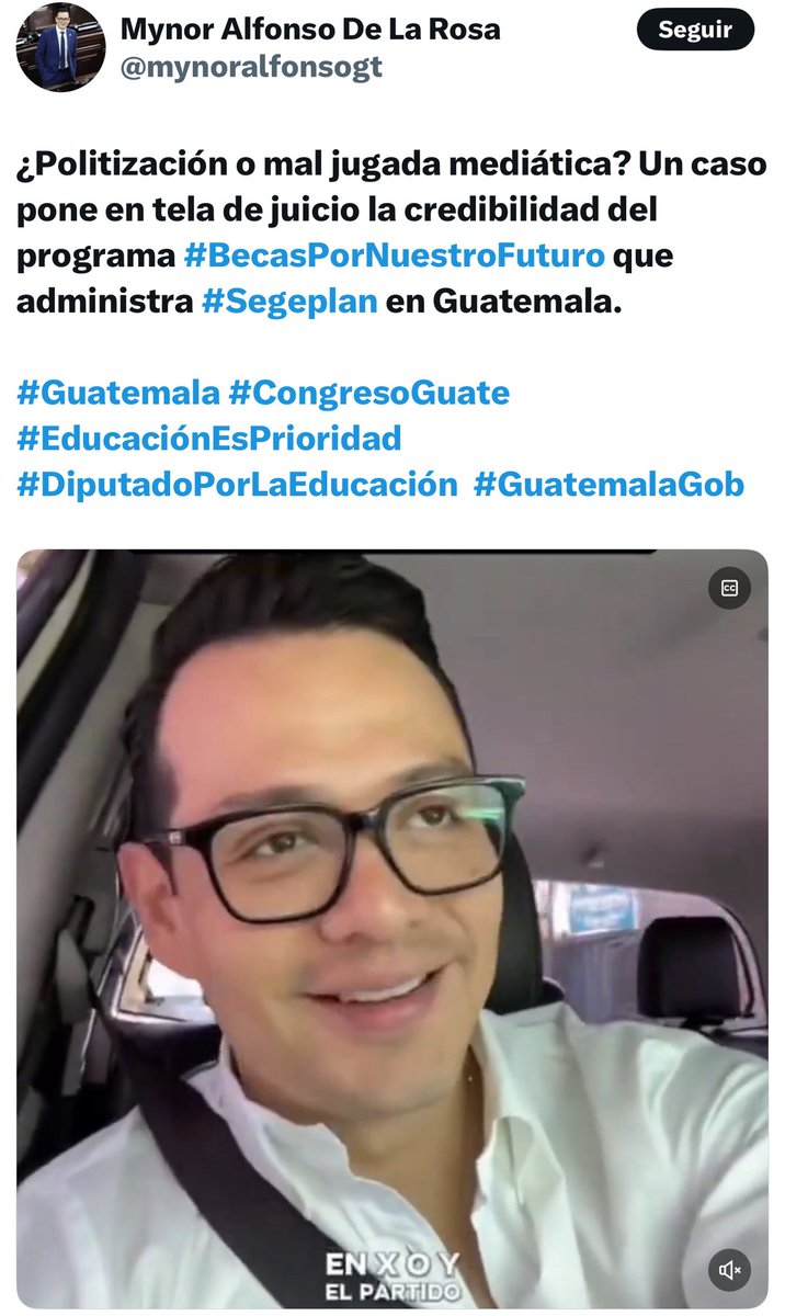 El amigo y cómplice de Miguel Martínez ahora habla de transparencia.

No lo olvide, señor <a href="/mynoralfonsogt/">Mynor Alfonso De La Rosa</a>: usted y su familia se enriquecieron durante el gobierno de Giammattei.

El <a href="/GuatemalaGob/">Gobierno de Guatemala 🇬🇹</a> debe rendir cuentas, sí.

Pero usted no tiene la solvencia moral para exigirlo