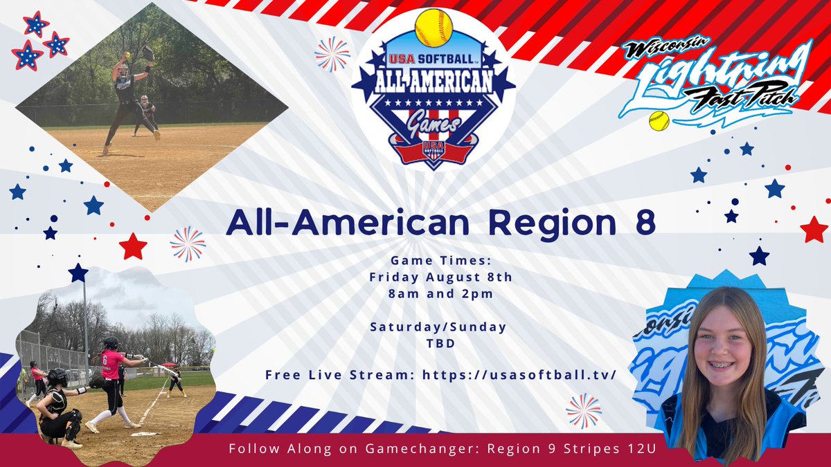 Hailey Calkins 2030 (@haileycalkins6) on Twitter photo Can’t wait to compete with some of the best around the country. Let’s go Region 8!
<a href="/2030Lightning/">Wisconsin Lightning 2030</a>
<a href="/ExtraInningSB/">EXTRA INNING SOFTBALL</a>
<a href="/WI_LightningSB/">WI Lightning SB</a> Can’t wait to compete with some of the best around the country. Let’s go Region 8!
<a href="/2030Lightning/">Wisconsin Lightning 2030</a>
<a href="/ExtraInningSB/">EXTRA INNING SOFTBALL</a>
<a href="/WI_LightningSB/">WI Lightning SB</a>