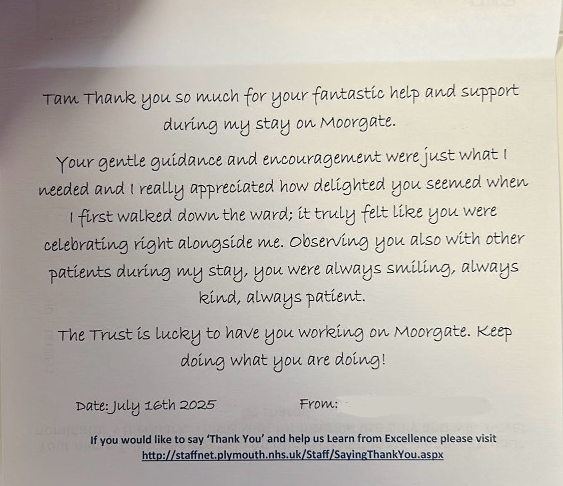 Larissa Heard (@heardlarissa) on Twitter photo Such kind words from one of our patients.. and I couldn’t agree more!! A huge well done to our Major Trauma Therapy Assistant, Tam 🙌🏻❤️ <a href="/UHP_NHS/">University Hospitals Plymouth NHS Trust</a> <a href="/SarahPickbourne/">Sarah Pickbourne</a> Such kind words from one of our patients.. and I couldn’t agree more!! A huge well done to our Major Trauma Therapy Assistant, Tam 🙌🏻❤️ <a href="/UHP_NHS/">University Hospitals Plymouth NHS Trust</a> <a href="/SarahPickbourne/">Sarah Pickbourne</a>