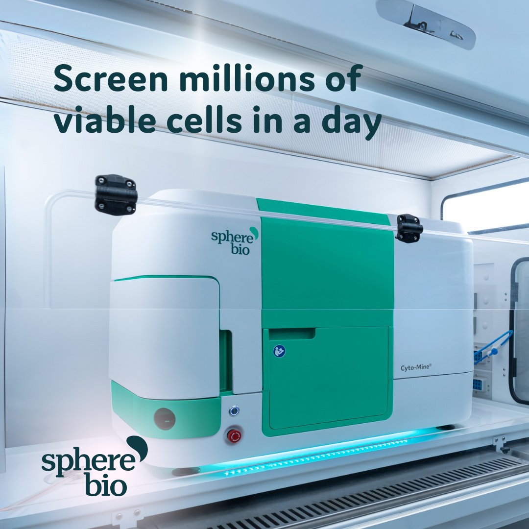 At Sphere Bio, we’re proud to offer Cyto-Mine® Chroma - a single-cell analysis platform using picodroplet tech to screen millions of viable cells in a day.

Fast. Flexible. Multiplex-capable.

#CytoMineChroma #SphereBio #CellLineDev #CGT