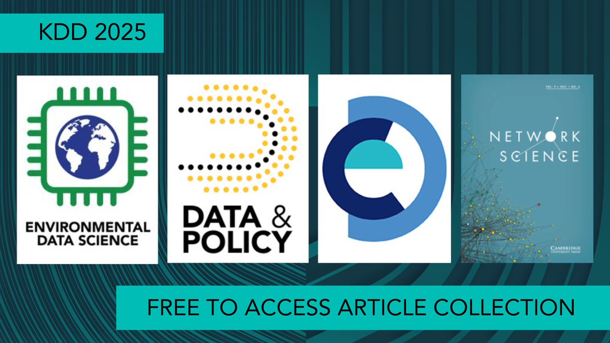 Cambridge University Press - Science & Engineering (@cup_scieng) on Twitter photo In honour of the 31st ACM/SIGKDD Knowledge and Data Discovery Conference this week, enjoy free access to our curated article collection - featuring content from <a href="/EnvDataScience/">Environmental Data Science</a>, <a href="/Data_and_Policy/">Data & Policy</a>, <a href="/DCE_Journal/">Data-Centric Engineering</a> and <a href="/nws_journal/">Network Science</a>. Explore the full collection: cup.org/4fm0dce In honour of the 31st ACM/SIGKDD Knowledge and Data Discovery Conference this week, enjoy free access to our curated article collection - featuring content from <a href="/EnvDataScience/">Environmental Data Science</a>, <a href="/Data_and_Policy/">Data & Policy</a>, <a href="/DCE_Journal/">Data-Centric Engineering</a> and <a href="/nws_journal/">Network Science</a>. Explore the full collection: cup.org/4fm0dce