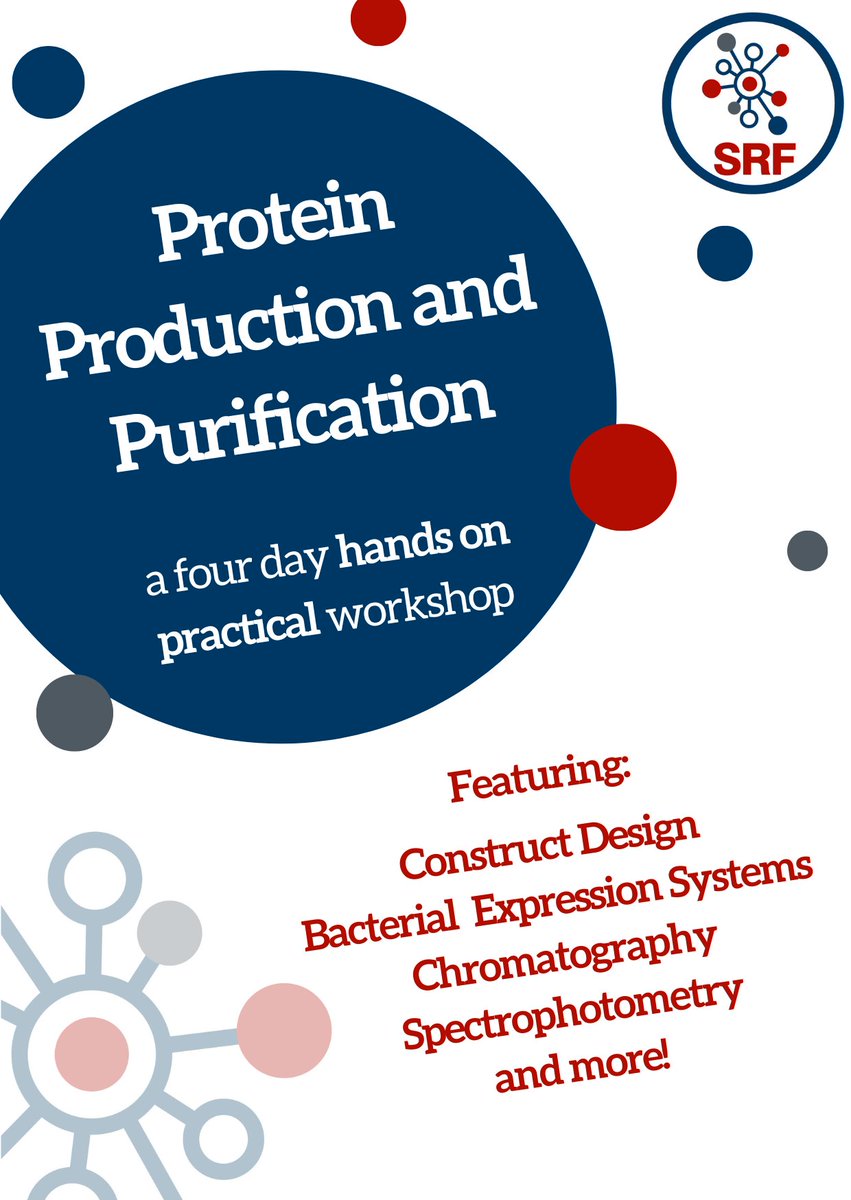 Join our hands-on 4-day workshop and master the art of expressing &amp; purifying proteins in E. coli! 
Learn: 
- Construct design 
- Overexpression 
- Chromatography 
- SDS-PAGE &amp; spectrophotometry
All lab materials provided!
gla.ac.uk/colleges/mvls/…