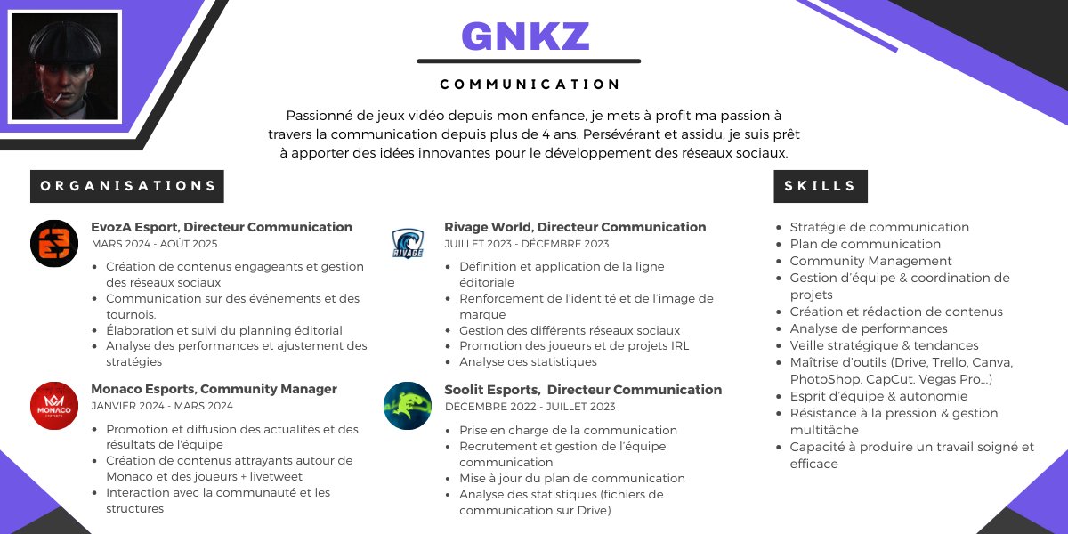 EvozA GnkZ (@managergnkz) on Twitter photo F/A POST 📌
Suite à la fermeture de <a href="/EvozAEsport/">EvozA Esport</a>, je suis ouvert à toute proposition en tant que :
- Directeur Communication
- Community Manager
Mes DM sont ouverts pour toute demande ! 👀 F/A POST 📌
Suite à la fermeture de <a href="/EvozAEsport/">EvozA Esport</a>, je suis ouvert à toute proposition en tant que :
- Directeur Communication
- Community Manager
Mes DM sont ouverts pour toute demande ! 👀
