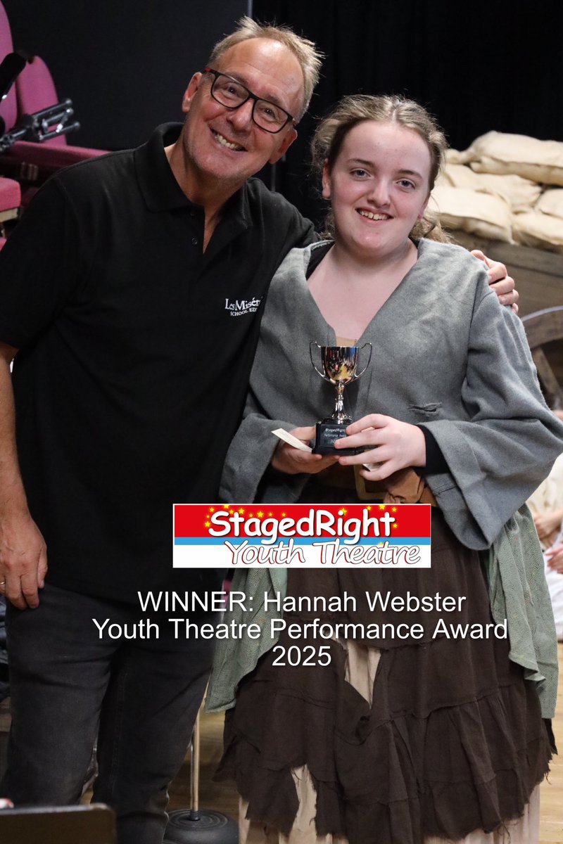 Our Youth Theatre students are all so talented which makes it very difficult to pick award winners but, here are four of 2025! 
Huge congratulations.