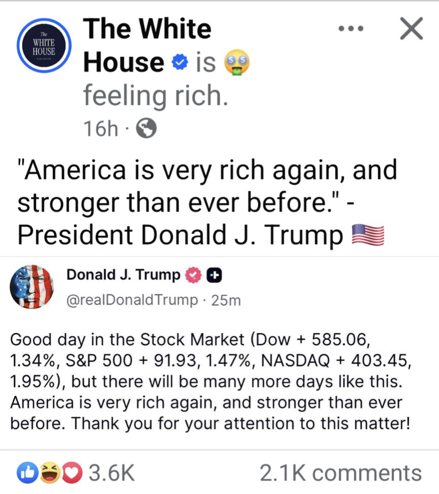 I cannot even comment on this! Such a POS! 😭 And his voters still do not see that their own bank account remains the same, they still drive a crappy car, and some will be soon with no health insurance and no food assistance. Unbelievable!