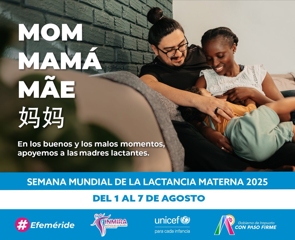 #Efeméride | 🤍 La lactancia materna es mucho más que alimento: es amor, vínculo, protección y salud desde el primer momento de vida. 🌱💕

Apoyarla es tarea de todos. 💪🍼