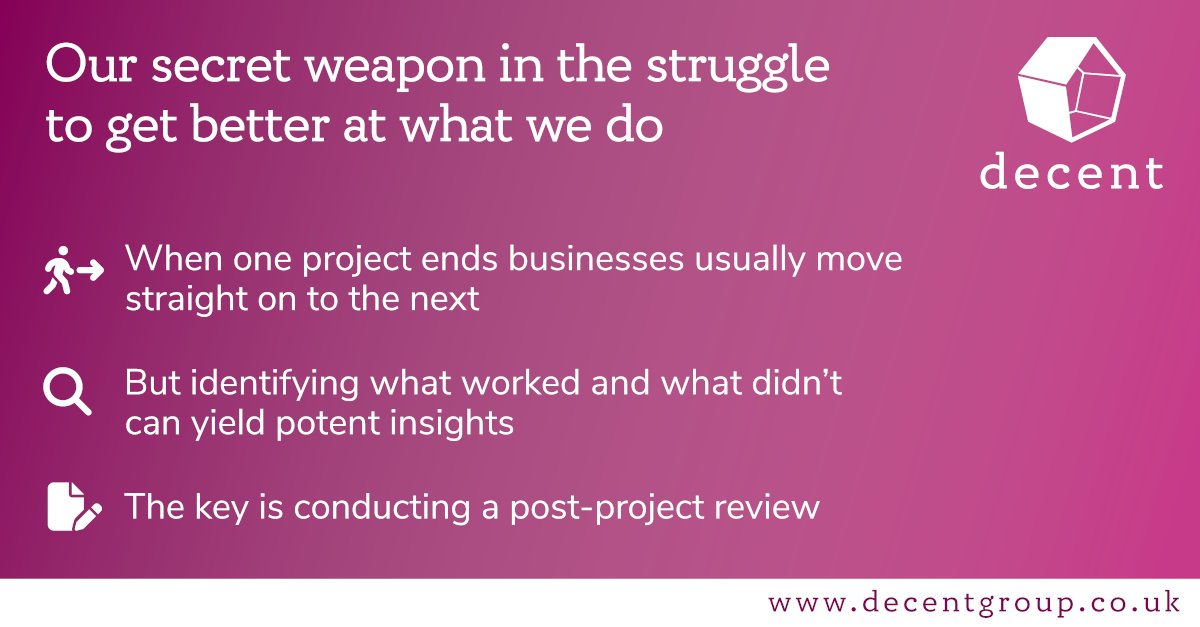 Decent_Group's tweet image. Innovation isn’t luck. It’s reflection. We use post‑project reviews to improve and build a long-term learner mindset. Read more about what we do here 👉 decentgroup.co.uk/news-and-views…

#PostProjectReview #Partnerships
