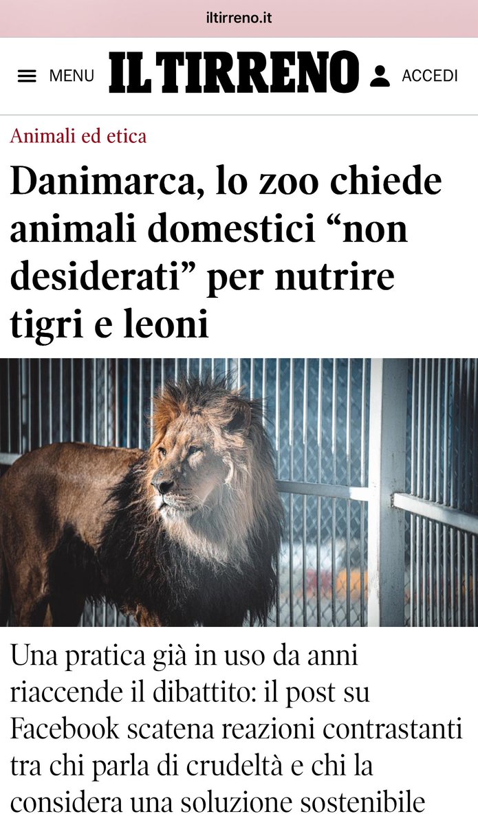 Animali “non desiderati” non ne ho, ma una manciata di leghisti particolarmente fastidiosi l’avrei.
Farei di tutto per nutrire dei poveri carnivori in gabbia 😶‍🌫️