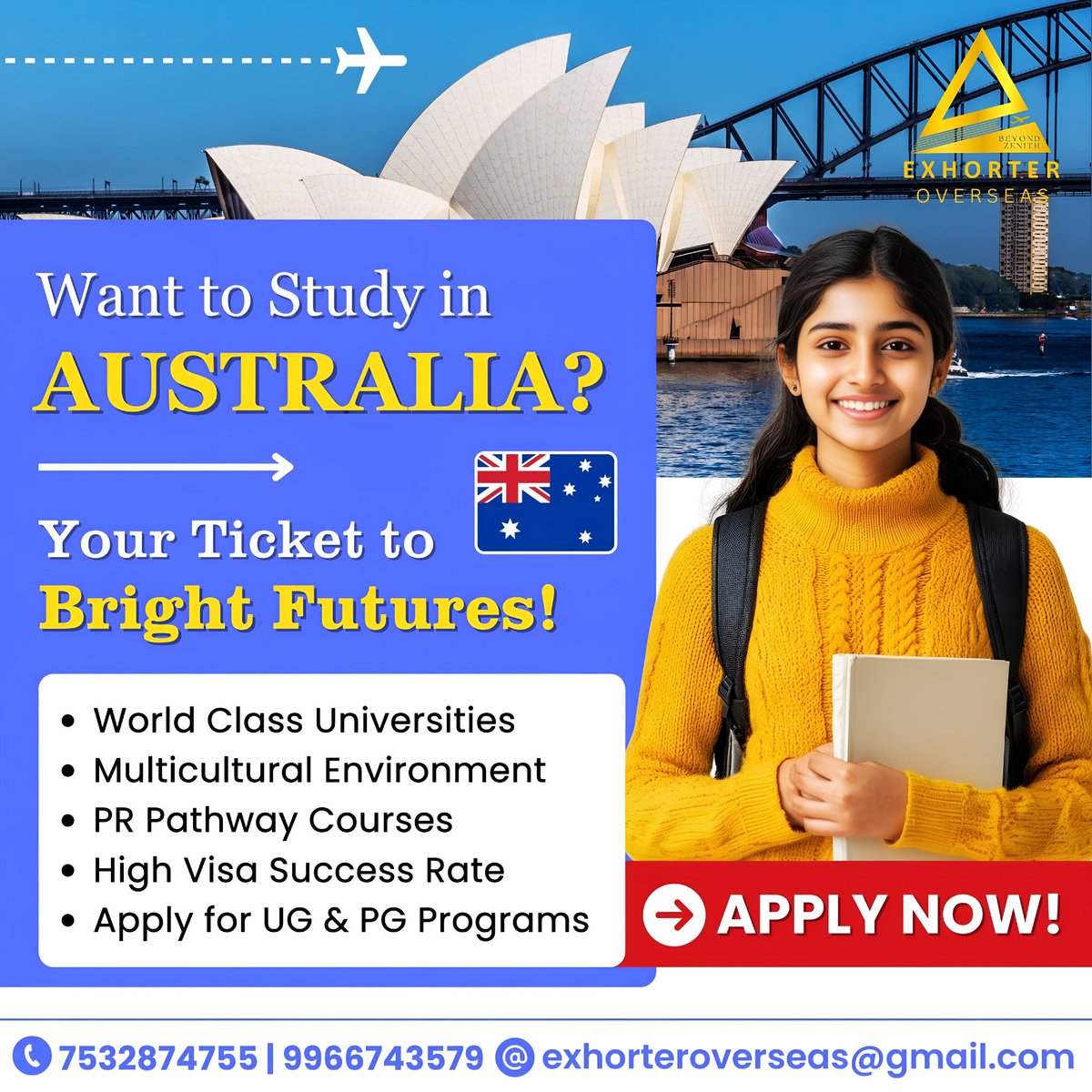 exhorteroversea's tweet image. Worried About Course Selection, Visa Approval, or PR Opportunities in Australia? Want Step-by-Step Help from Experts? Let Exhorter Overseas Make Your Study Abroad Dream Come True!
.
.
.
#exhorteroverseas #studyinaustralia #studentvisahelp #prfriendlycourses #topuniversities
