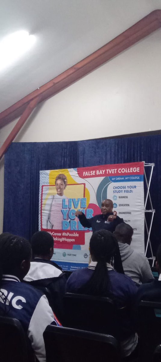 Yesterday, Mr. Arthur Ketile from our Marketing department joined Beautiful Gate’s Career Week in Philippi to inspire Grade 10–12 learners with career guidance and study opportunities. 

#TVETMonth2025 #FalseBayTVETCollege #CareerGuidance #YouthEmpowerment #SkillsForSuccess