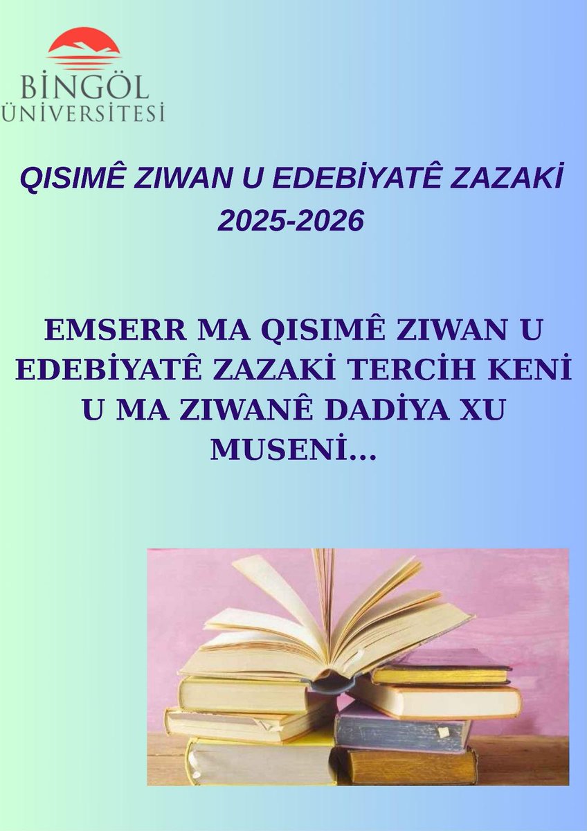 PlatformiZazaki's tweet image. Universiteya Çolig &amp;amp; Universitesiteya Munzur

Qısımê Zon u Edebiyatê Zazaki