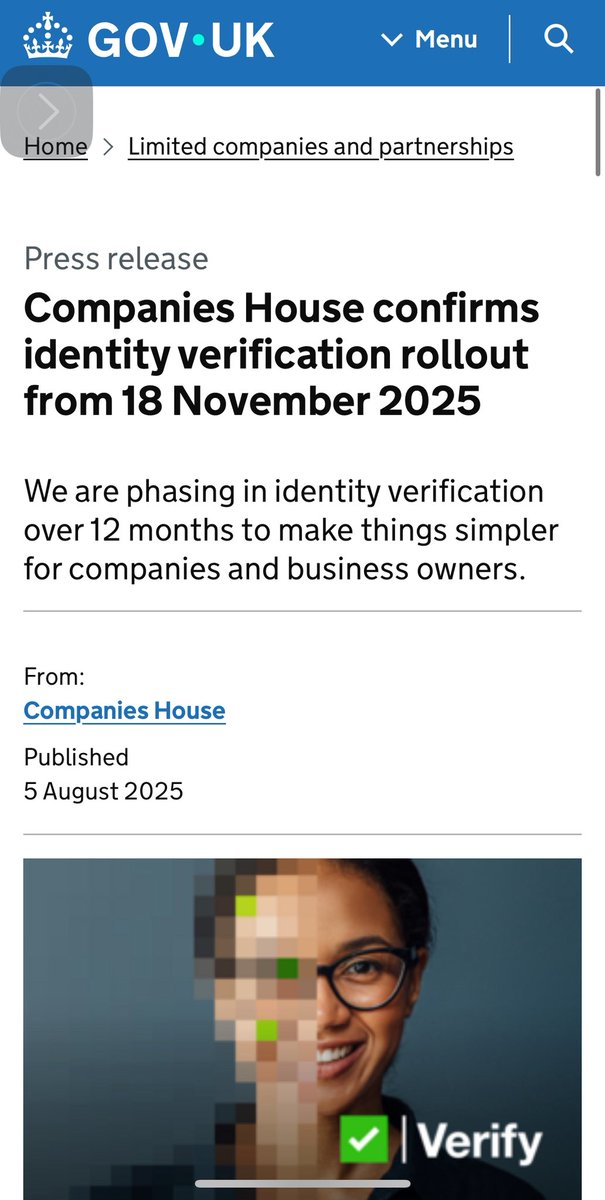 In order to run a UK business, the government are forcing us to give them our facial recognition data. This could be used to track us via public facial-recognition cameras, which is what happens in China. Reinforced by our new Digital ID, the UK government are acquiring some