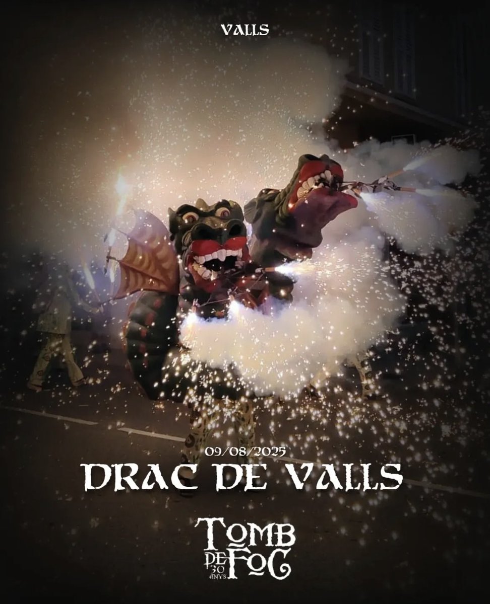 Drac 🐲 | El Drac de Valls tornarà a visitar la Geltrú amb motiu dels 30 anys del Tomb de Foc.

El drac vallenc és un dels convidats habituals en els diversos correfocs que s’organitzen a la capital del Garraf.

📅 Dissabte 9 d’agost
📍 Castell de la Geltrú
🕙 22.00 h

#UAFValls