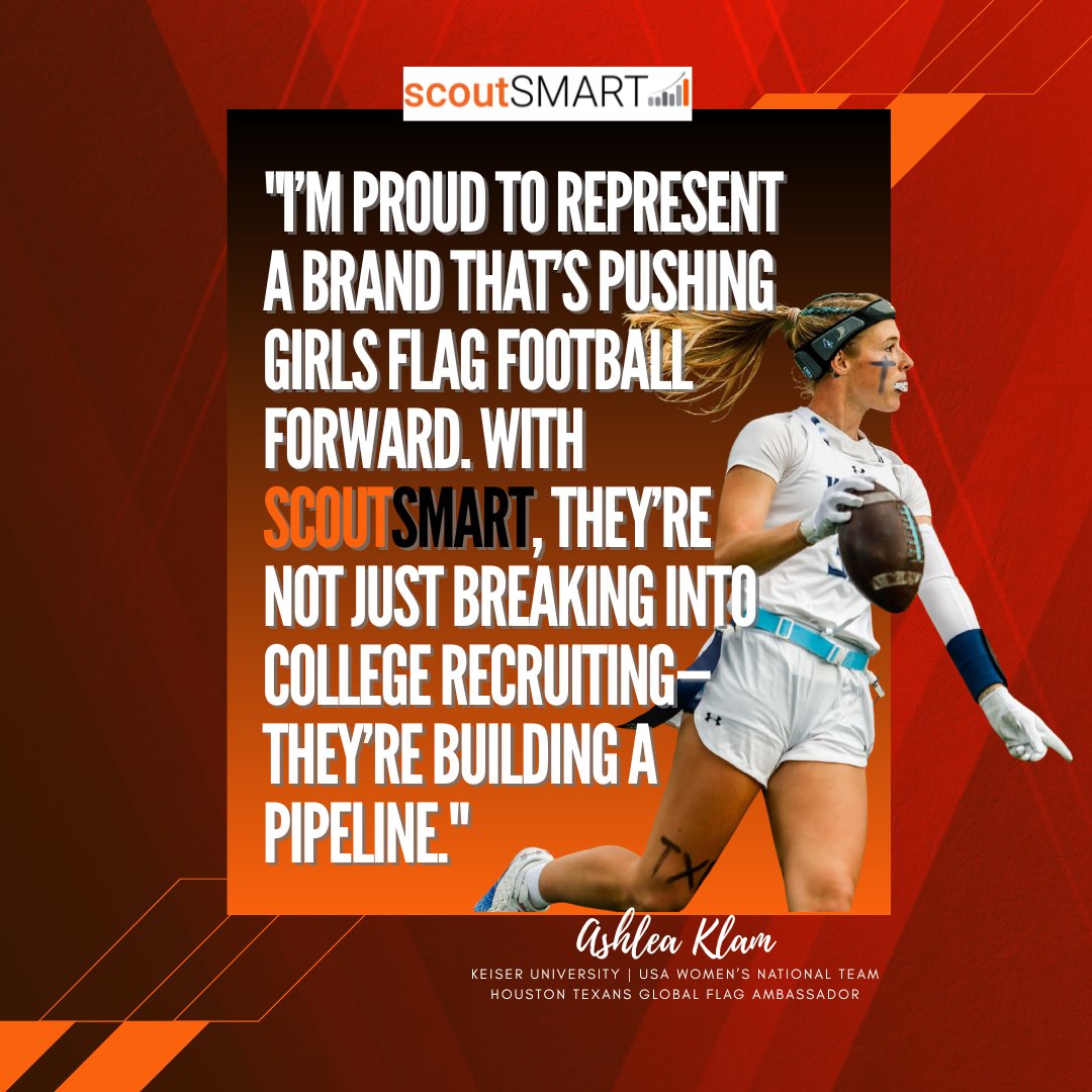 scoutSMART® (@scoutsmart_) on Twitter photo 💥RECRUITS: Your highlights are just the beginning. Let #scoutSMART help you tell the full story—
skills🏈 academics📚 and everything in between📊.
Build your free profile today: bit.ly/489yUwQ
#PlayerProfile  #FootballAnalytics #FlagAmbassador #GirlsFlagFootball 💥RECRUITS: Your highlights are just the beginning. Let #scoutSMART help you tell the full story—
skills🏈 academics📚 and everything in between📊.
Build your free profile today: bit.ly/489yUwQ
#PlayerProfile  #FootballAnalytics #FlagAmbassador #GirlsFlagFootball