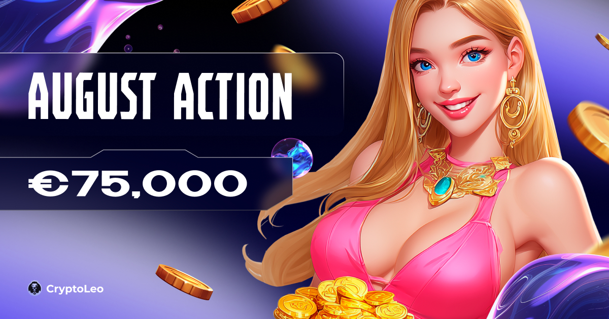 🤩Something significant is brewing this August.
💸We've got a fantastic €75,000 prize pool for you.
🎮Just play the #slots you love.
🪜You'll start climbing that leaderboard with every win.
☀️Let's end summer on a high note together.
😊Join the August Action fun.

18+🔞