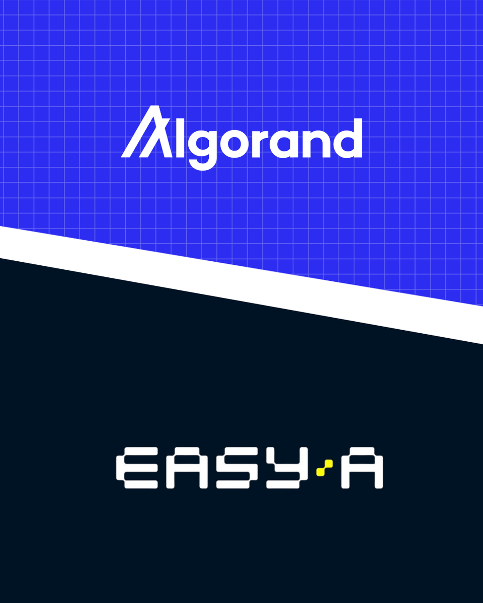 Algorand Foundation (@algofoundation) on Twitter photo We’re excited to announce our partnership with <a href="/easya_app/">EasyA 🤳📱</a> to make Algorand the leading blockchain for builders.
✅ New Learning Module: Now live on Easya and giving over 1 million developers worldwide the tools to build on Algorand.
🎯 Next Step: Two upcoming hackathons, one at We’re excited to announce our partnership with <a href="/easya_app/">EasyA 🤳📱</a> to make Algorand the leading blockchain for builders.
✅ New Learning Module: Now live on Easya and giving over 1 million developers worldwide the tools to build on Algorand.
🎯 Next Step: Two upcoming hackathons, one at