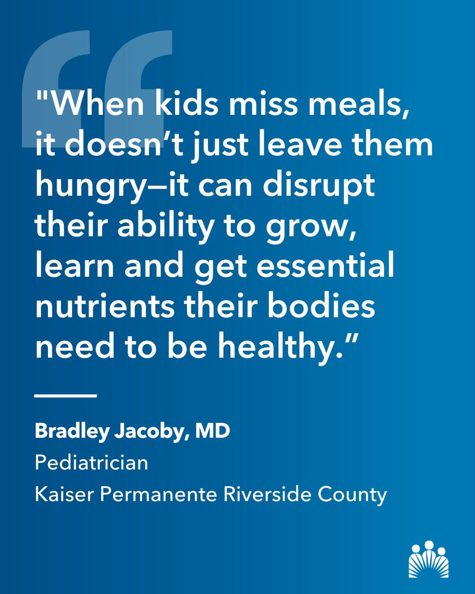 Summer break can leave many children without reliable access to #meals. Dr. Bradley Jacoby explains how this can affect children's health and wellness, and shares information about resources that can help support families during the #summer months. k-p.li/4fnumYz