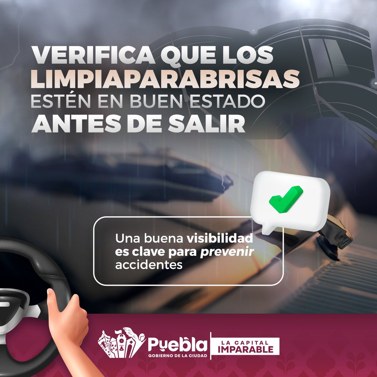 🚗🌧️ En esta temporada de lluvias, tu seguridad comienza con la prevención.
Antes de salir, verifica que tus limpiaparabrisas funcionen correctamente y que las gomas no estén desgastadas.
Una buena visibilidad puede hacer la diferencia.👀