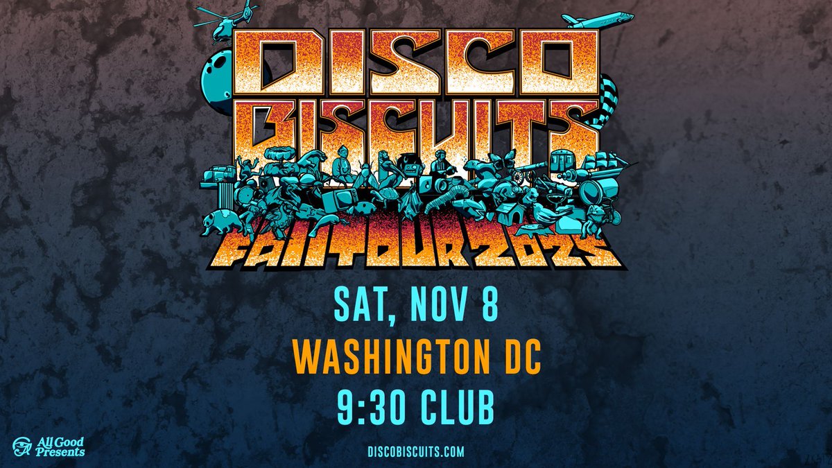 9:30 Club (@930club) on Twitter photo JUST ANNOUNCED: 11/8, @allgoodpresents.. <a href="/disco_biscuits/">The Disco Biscuits ๐ฒ๐ฝ๐ฒ</a>
Tickets on sale Friday, August 8 at 10AM
๐๏ธ: hive.co/l/discobiscuitโฆ JUST ANNOUNCED: 11/8, @allgoodpresents.. <a href="/disco_biscuits/">The Disco Biscuits ๐ฒ๐ฝ๐ฒ</a>
Tickets on sale Friday, August 8 at 10AM
๐๏ธ: hive.co/l/discobiscuitโฆ