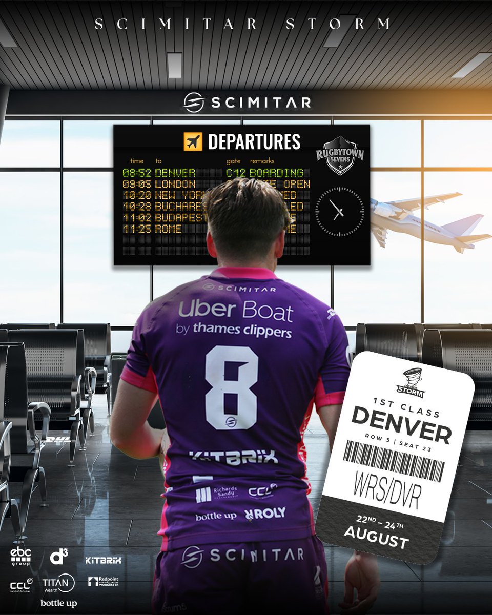 NEXT STOP DENVER 🇺🇸

<a href="/RugbyTown_USA/">RugbyTown USA</a> , we’re coming in hot.

Elite talent. Ruthless ambition. Unfinished business.

There’s a STORM brewing in Denver &amp; trust us, you’ll hear us coming 🌪️

#ScimitarStorm #RugbyTown #RugbyTownUSA  #Rugby7s #RugbySevens