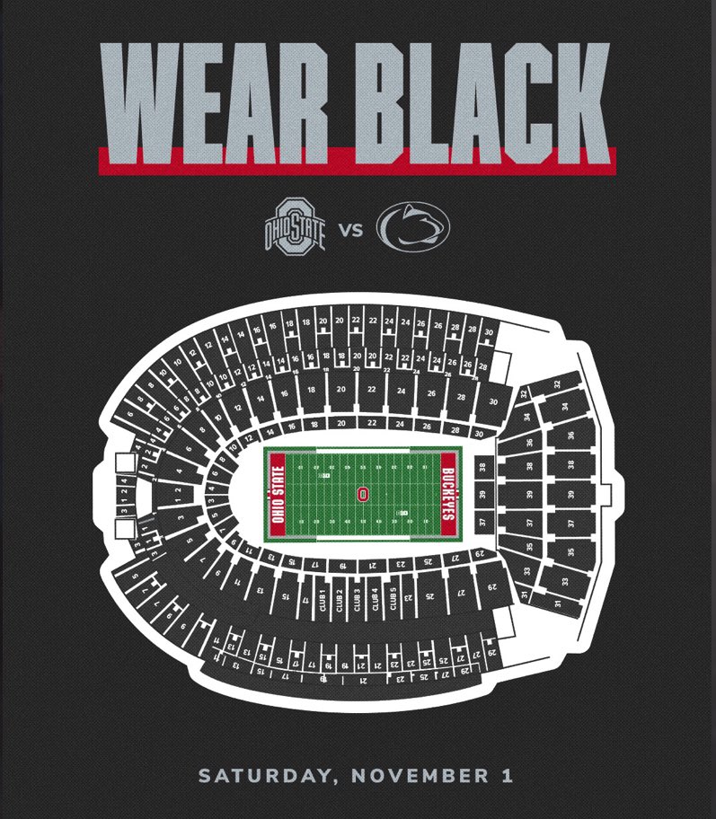 Penn State is officially a black out game

- I do not believe it will be at night, or with black uniforms however 💀