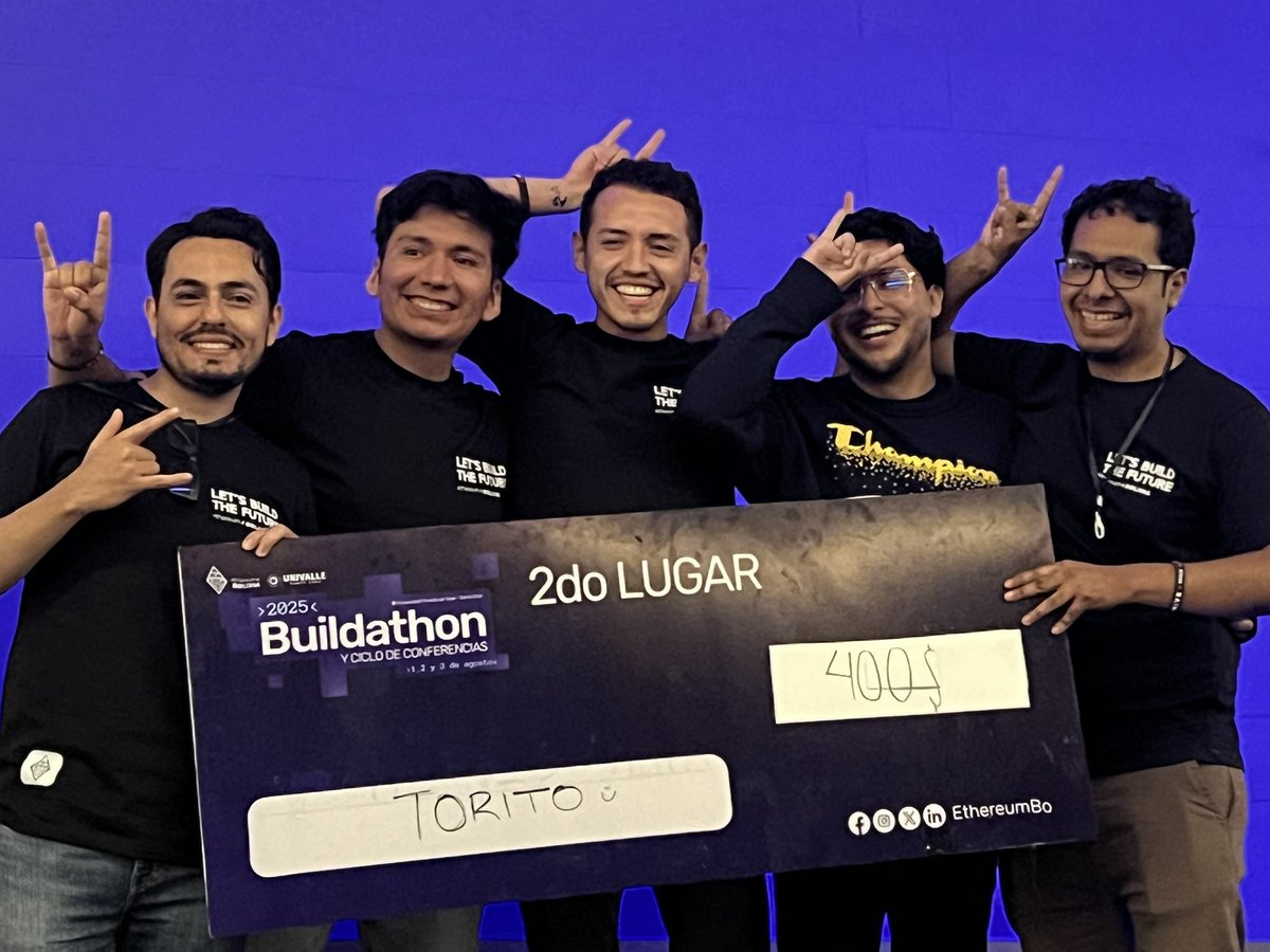 Meet <a href="/ToritoUp/">ToritoUp</a> a new startup created at <a href="/EthereumBo/">Ethereum Bolivia</a> Buildathon 2025. A credit system in bolivian currency collateralized with crypto assets. I’ll be a mentor on their journey. Let’s borrow the Torito way 🤘 <a href="/lean_guardia/">leancontinuo</a> <a href="/PedroSoliz_16/">Pedro Soliz</a> <a href="/diegoguz366/">Diego Guzman</a>  @andresilvvva <a href="/jossLem23/">Josue Lemus Miranda</a>