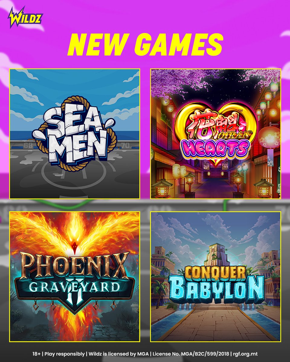 New Games Released 🕹️

Let us know which one you will be playing first 🎰

.
.

T&amp;Cs Apply | 18+ | Please Gamble Responsibly | Wildz is fully licensed by The Malta Gaming Authority MGA/B2C/599/2018 | gamblingtherapy.org

#slots #onlineslots #gambling #NewSlots #NewSlotRelease