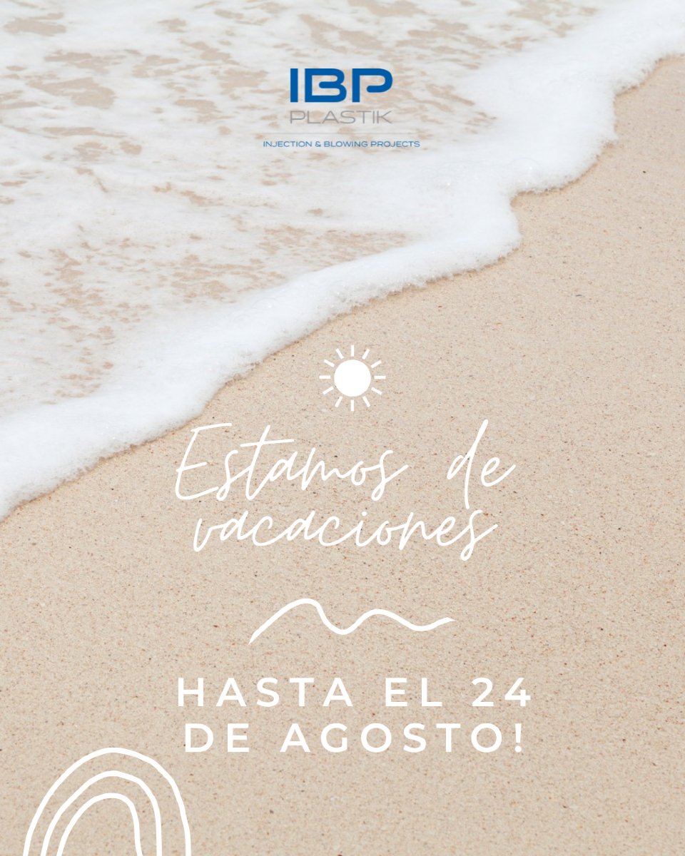 ☀️ Volvemos el 24 de agosto con las pilas cargadas! 

🗺️ Qué hacéis estas vacaciones, nos lo contáis?

#ibpplastikspain #vacaciones #innovaciónindustrial